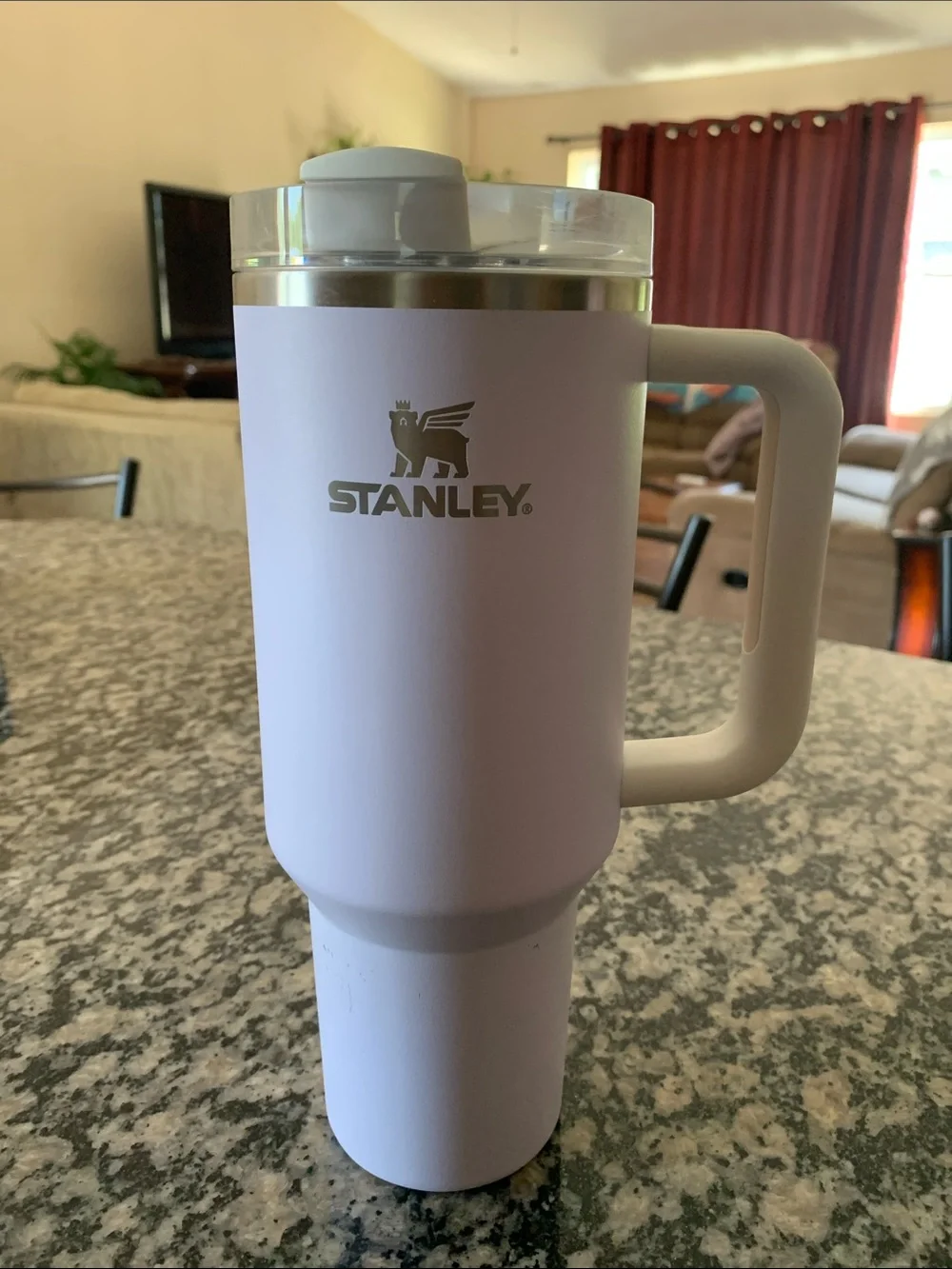Stanley Travel Mug in Light Lavender and Silver